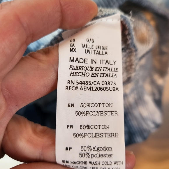 Don't Ask Why Distressed Crew Neck Sweatshirt Blue White - Picture 5 of 8